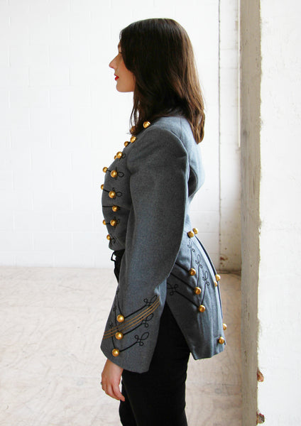 M.USE Majorette Military Style Wool Jacket