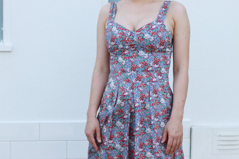Vintage LIBERTY CACHAREL French Floral Sundress / XS