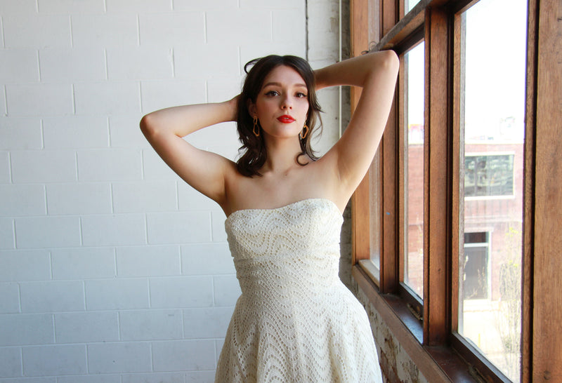 cream 50s dress 50s(?) Hand Made Cream Wedding Dress Kaitlyn's Vintage Closet