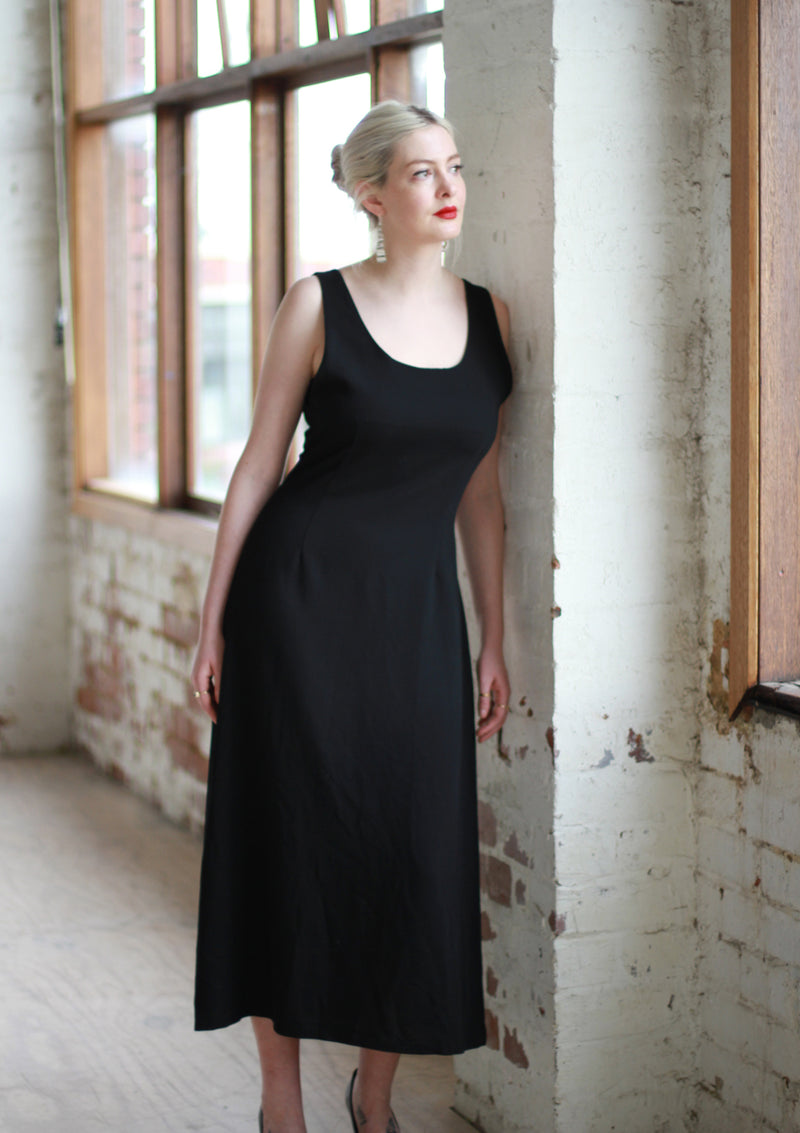 Vintage Black Tank Maxi Dress / Made in Italy / M Sarah & Ludo Vintage Black Tank Maxi Dress / Made in Italy / M Sarah & Ludo