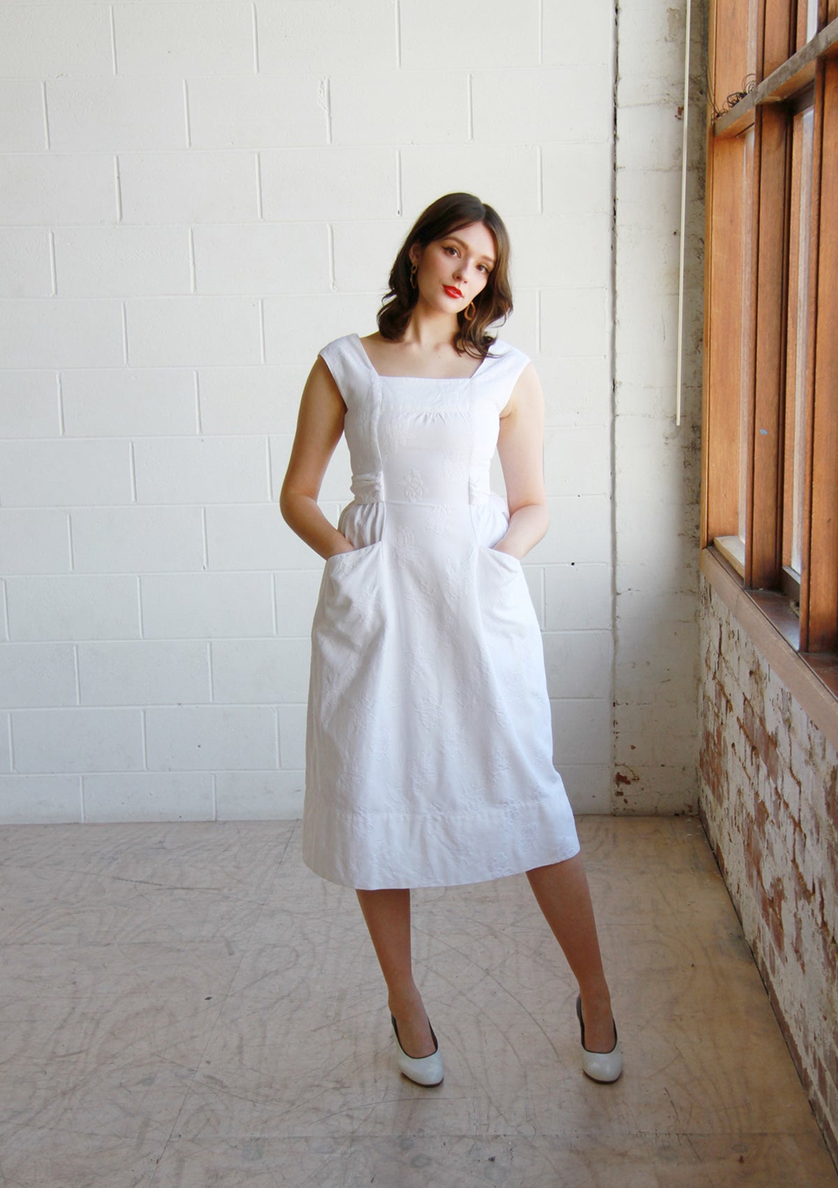 Vintage 1950s Ivory Cream Eyelet Dress / The ELLA Dress / XS/Small – Sarah & Ludo