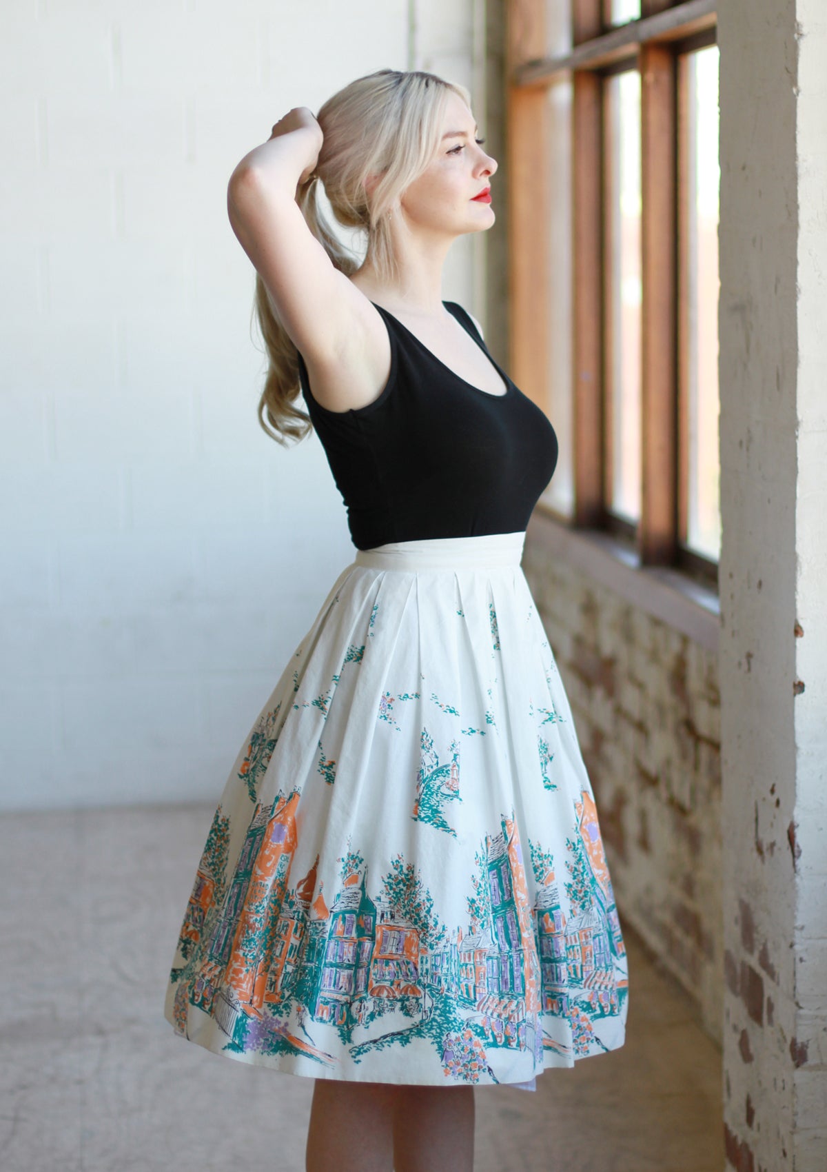 USA 50s MARINE PRINT SKIRT ヴィンテージ 50年代 paris_1_shopify.jpg?v=1580004879