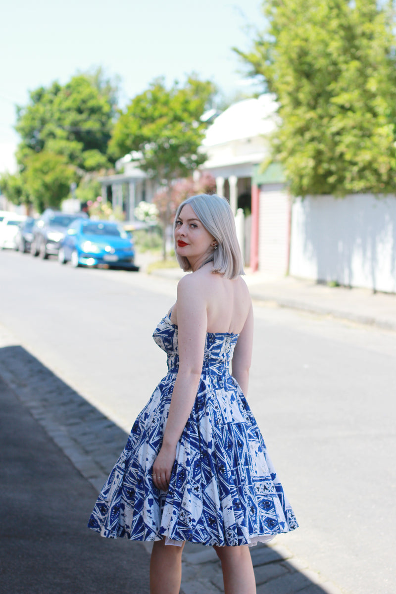 Vintage 1950s SHAHEEN Cotton Hawaiian Sundress / Bombshell 50s Dress / – Sarah & Ludo