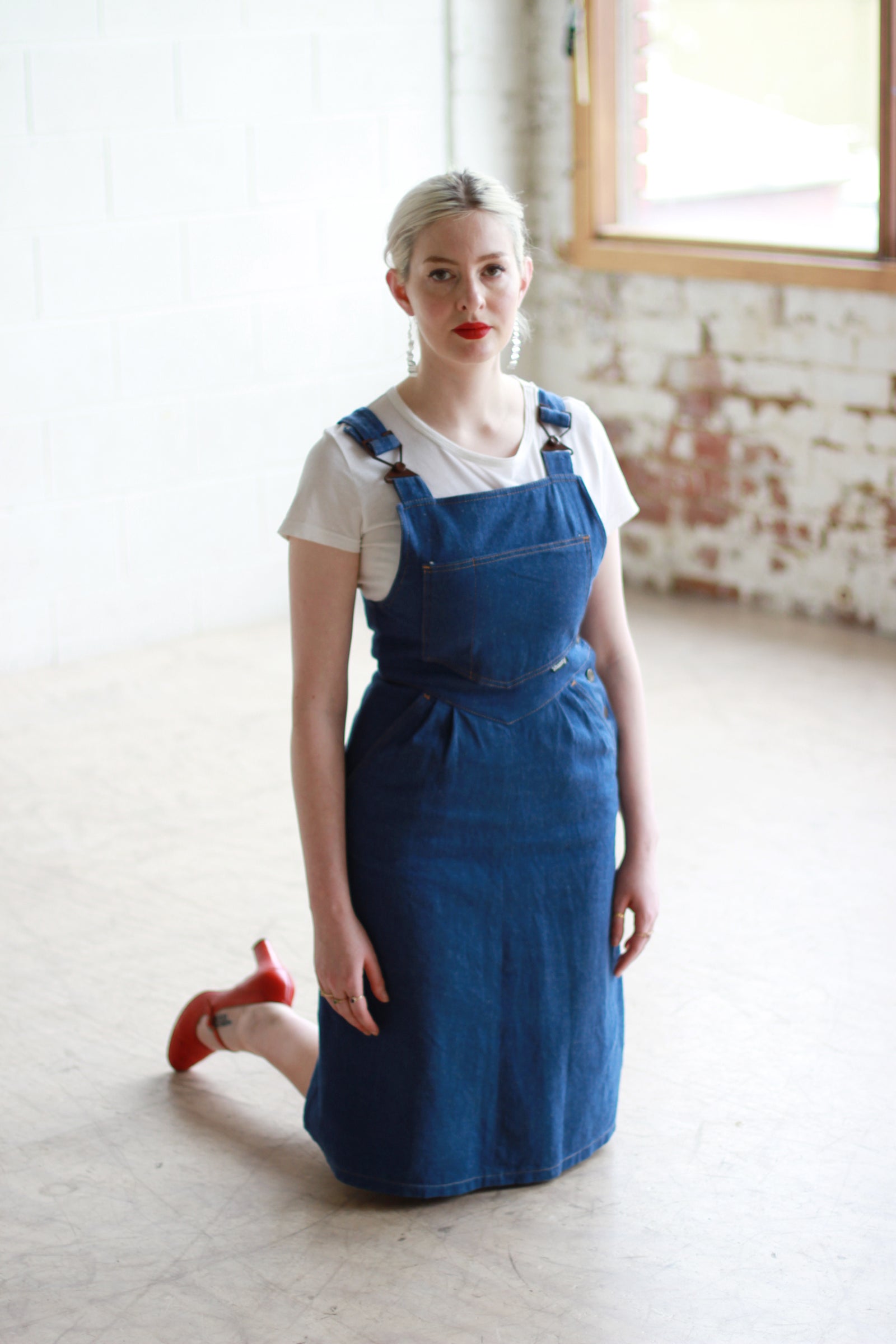 Vintage 1970s Denim Overalls Dress / Jumper Dress / XS – Sarah & Ludo