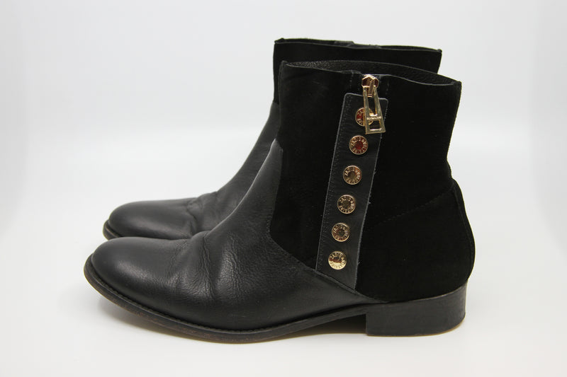 Zadig & Voltaire Arcade Rivets Leather Boots / 39